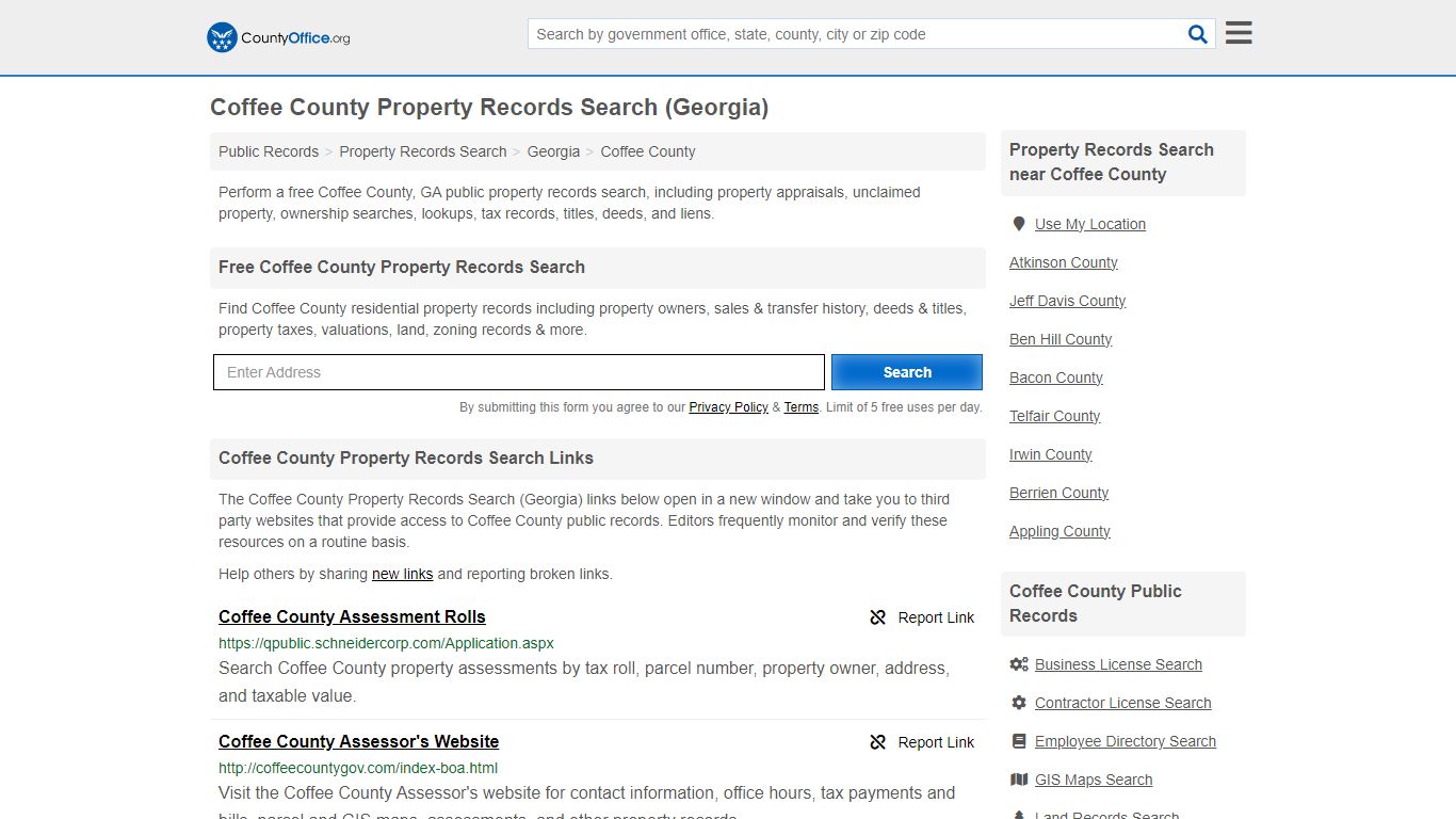 Coffee County Property Records Search (Georgia) - County Office